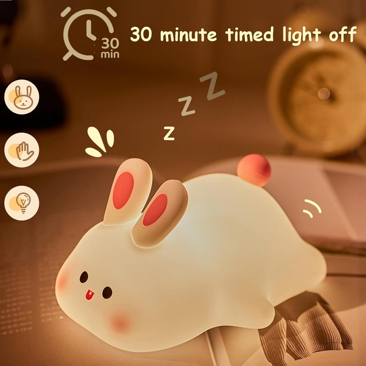 Little Rabbit Rechargeable LED Night Lamp