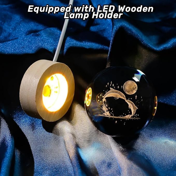 3D Dolphin Crystal Ball Night Lamp 🌙