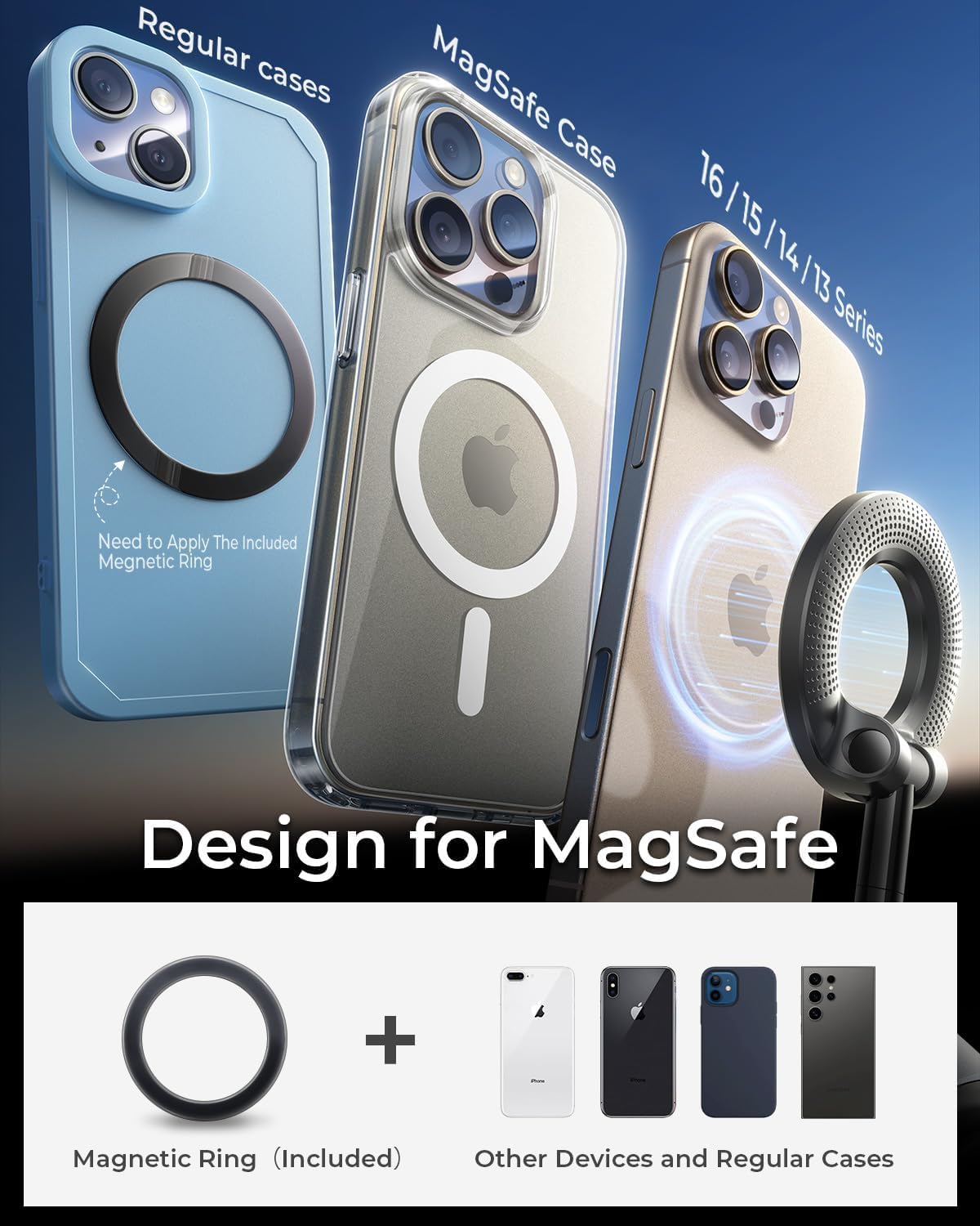 Vacuum Magnetic Car Phone Holder 360°