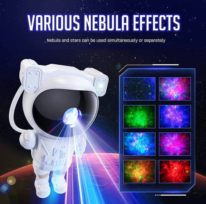 Astronaut Light Projector – 360° Galaxy Star Projector