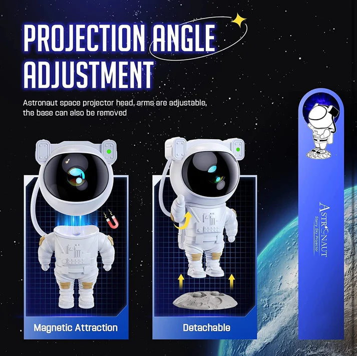 Astronaut Light Projector – 360° Galaxy Star Projector