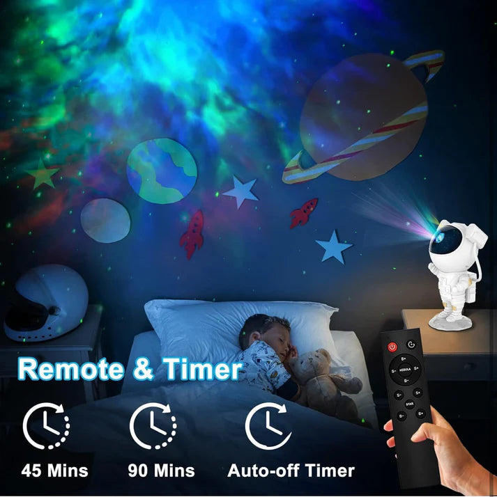 Astronaut Light Projector – 360° Galaxy Star Projector