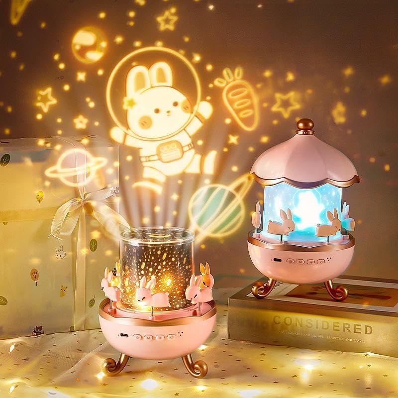 🌙 Galaxy Bunny Projector Lamp ✨